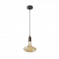 Distribuidor - Lâmpadas Diversas | Lâmpadas Modernas | COLGANTE DACIO 1XE27 MARRON/AMBAR BOMBILLA INCLUIDA 8W 3000K 640LM REGX19X19 CM Ref: 166991002